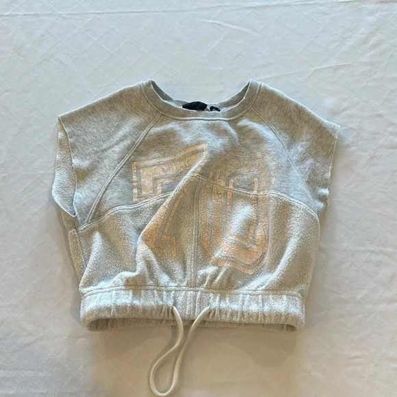 URBAN OUTFITTERS OUT FROM UNDER TAYLOR GRAY MULTI VARSITY TOP  XS - Picture 3 of 6